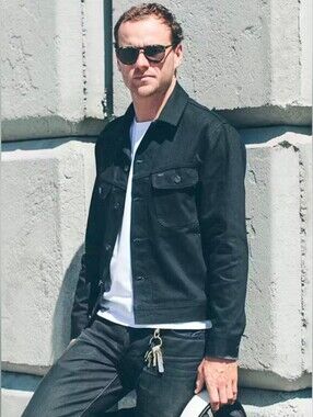 Taylor Stitch The Long Haul Jacket Selvedge Denim Size 40/Medium Vintage Black